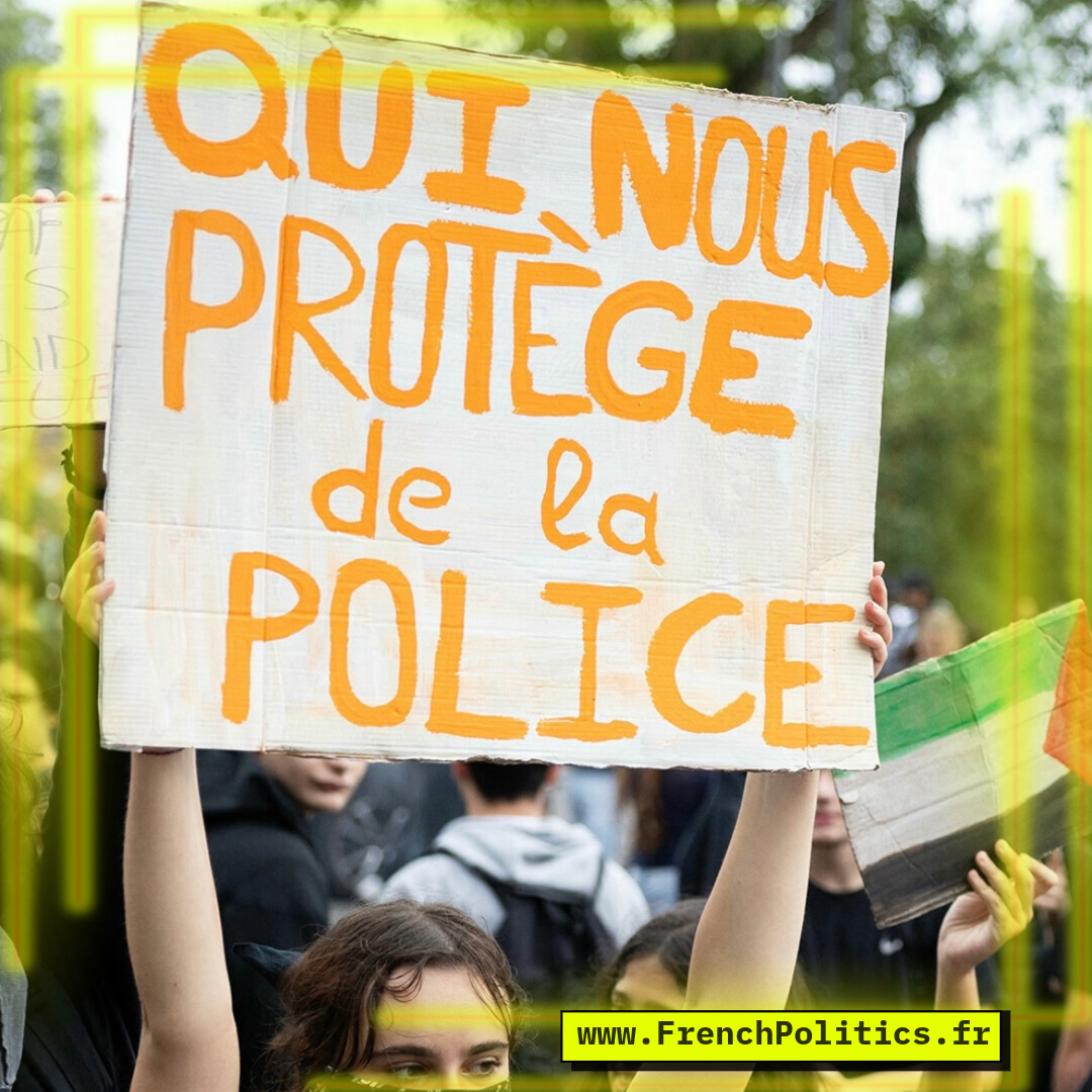 Photograph of a high-school protest sign; the text has not yet been transcribed.