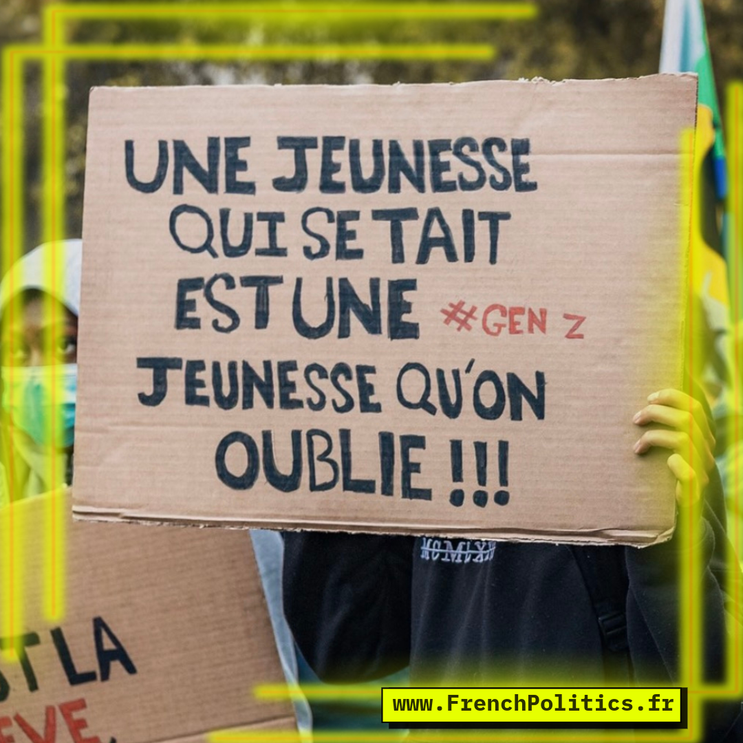 Photograph of a high-school protest sign; the text has not yet been transcribed.